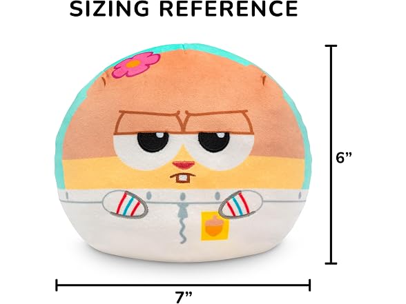 TeeTurtle Reversible Spongebob Sandy & Patrick 6 Inch