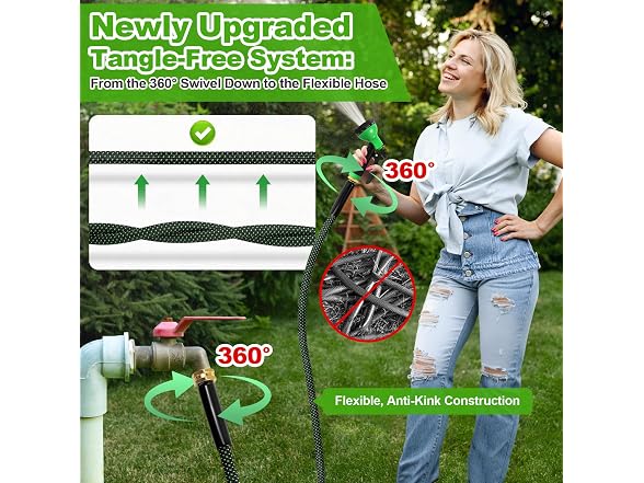 Advinski 100ft 10 Function Garden Hose - Gallery 4