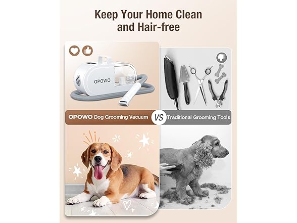 OPOWO Dog Grooming Vacuum