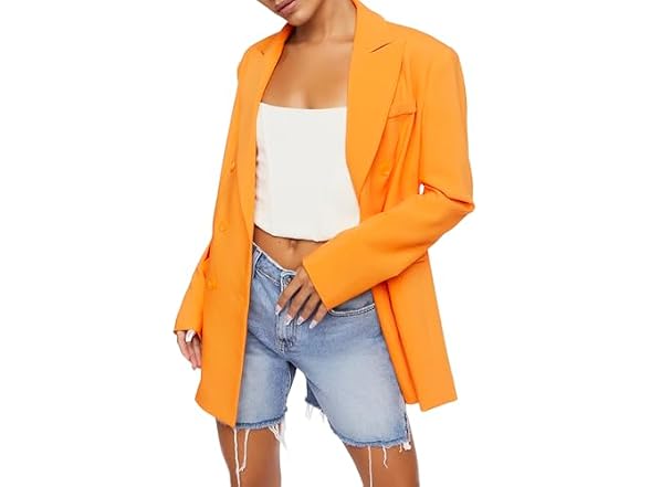Forever 21 (S) Notched Double-Breasted Blazer