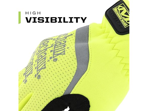 (3-Pairs) Mechanix Wear Hi-Viz FastFit Gloves  Lg