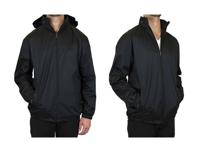 Mens Fleece-Lined Windbreaker Jacket