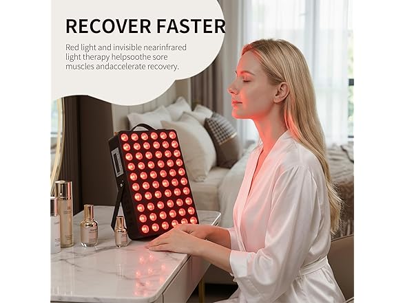 METIKO Red Light Therapy Panel 60LED Black