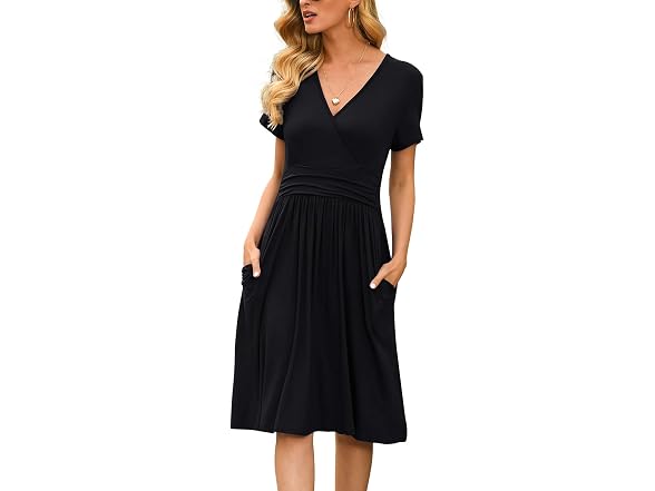 Lilbetter Women (L) Summer Casual Dress Black