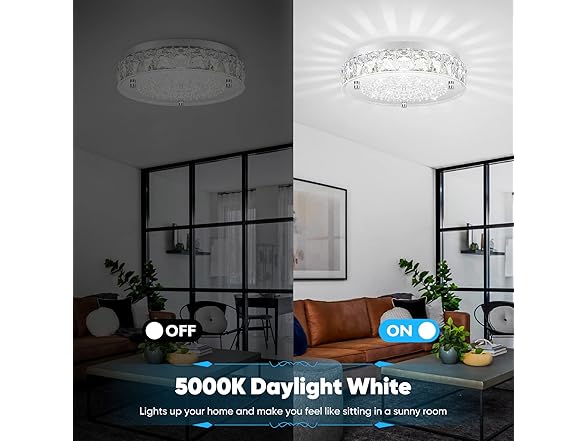 Brightever B0BV6S2DGK 11 Inch Crystal Ceiling Light