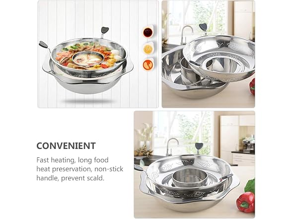 HEMOTON Hot Pot with Divider for Induction P