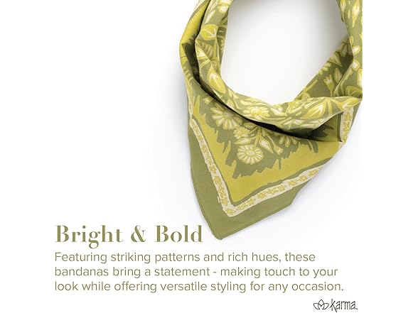 Karma, Large 100% Cotton Bandana: Your Choice 