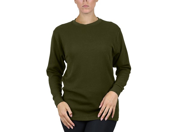 3Pk Asst Womens Waffle-Knit Thermal Shirts