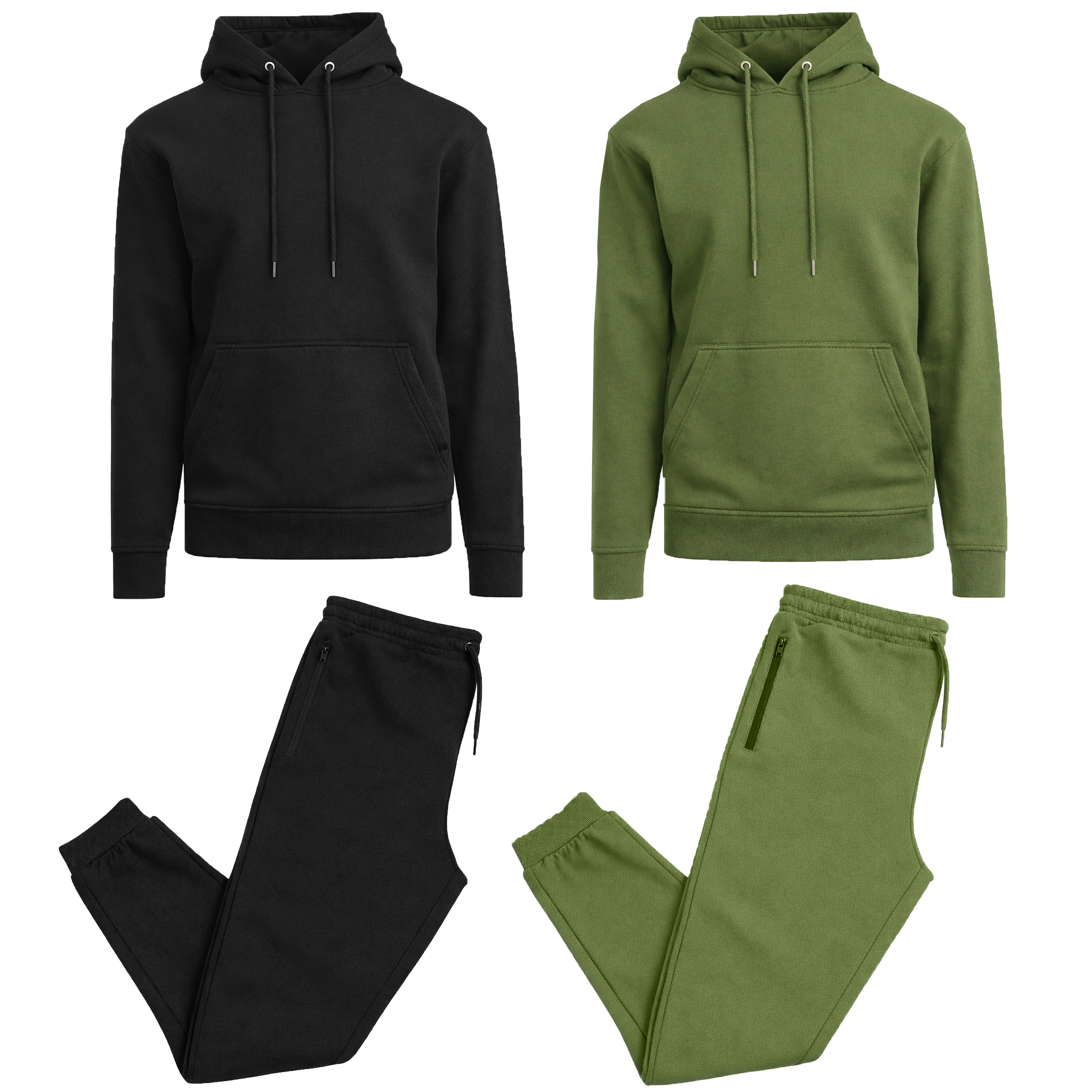 4Pc Mens Fleece Pullover/Jogger Set - Gallery 13