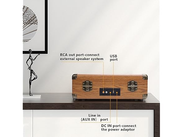Popsky Record Player with Speakers