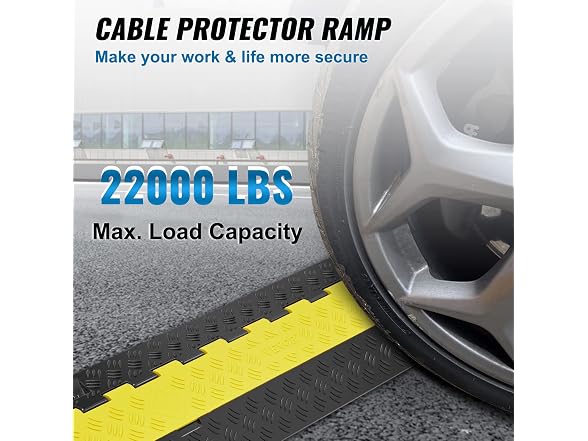 5 PCs Cable Protector Ramp, 2 Channel, 22000