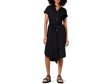 $8.99, Was $22.90, 60% Off! Amazon Essentials Women Short Sleeve Button Dress dealfomo