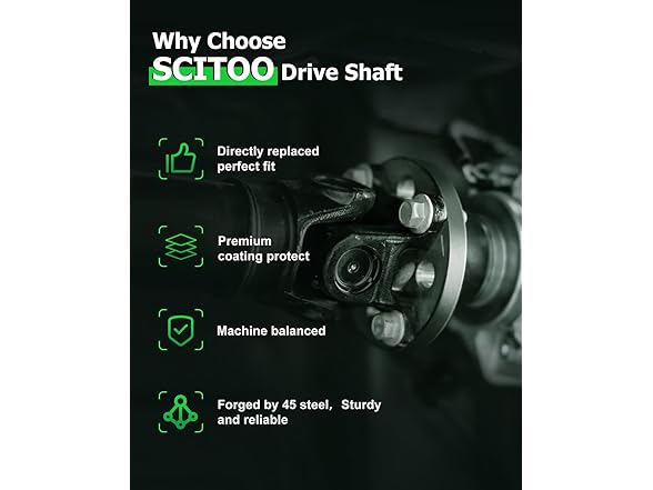 SCITOO 35.5" Steel Front Driveshaft