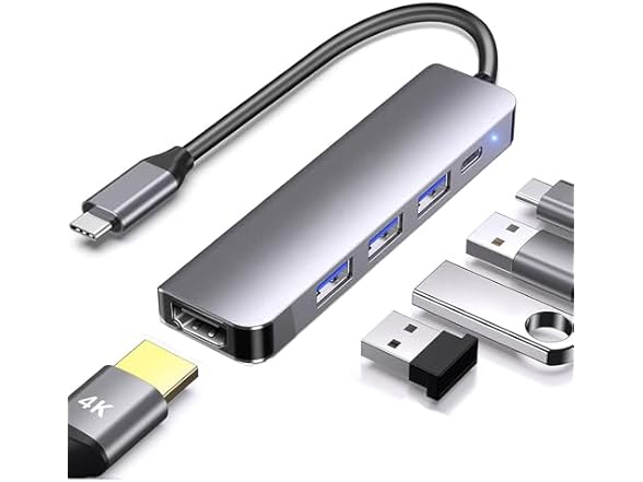 5-in-1 Multiport Adapter with 100W PD