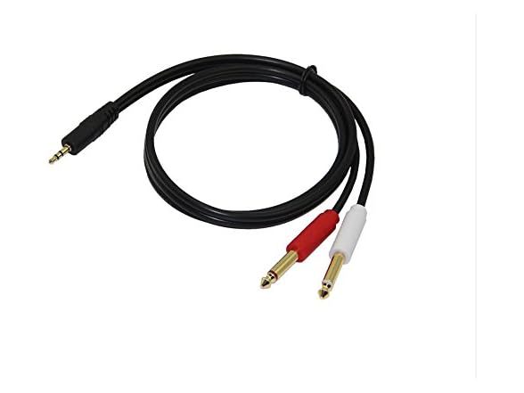 3.5mm 1/8" TRS to Dual 6.35mm 1/4" Cable