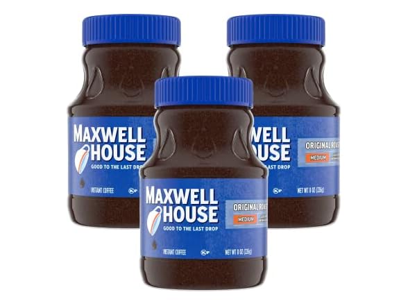 3PK Maxwell House Original Blend Instant Coffee