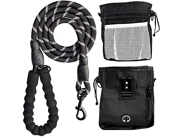 5/6 Ft Dog Leash-Multifunction Dog Treat Pou