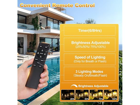 Bosceos 100FT Solar String Lights