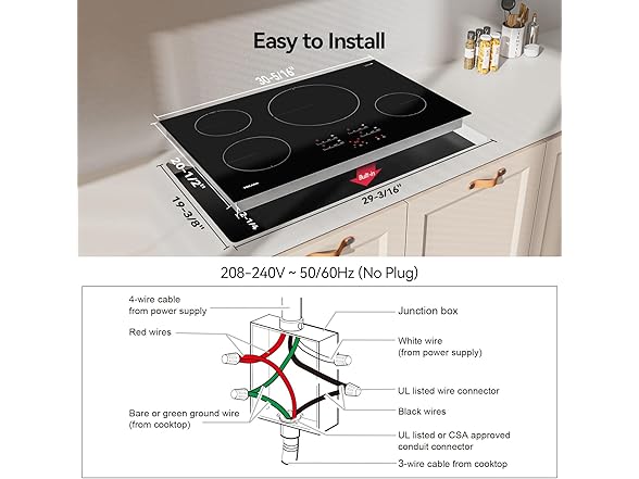 30 Inch Electric Cooktop