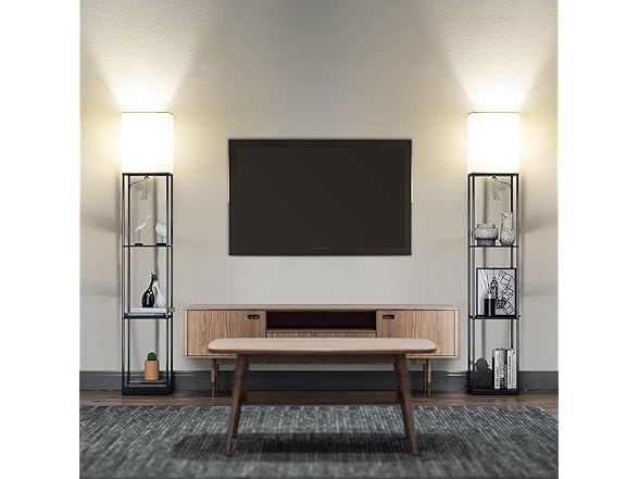 Online Solution Floor Lamp with Shelves
