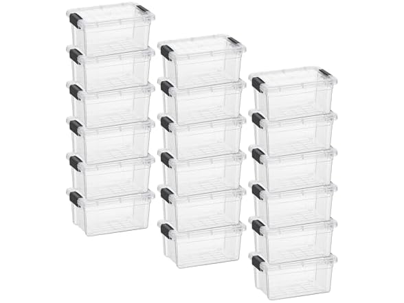 Superio Storage Bins with Lids-1.85 Qt, 18 Pack