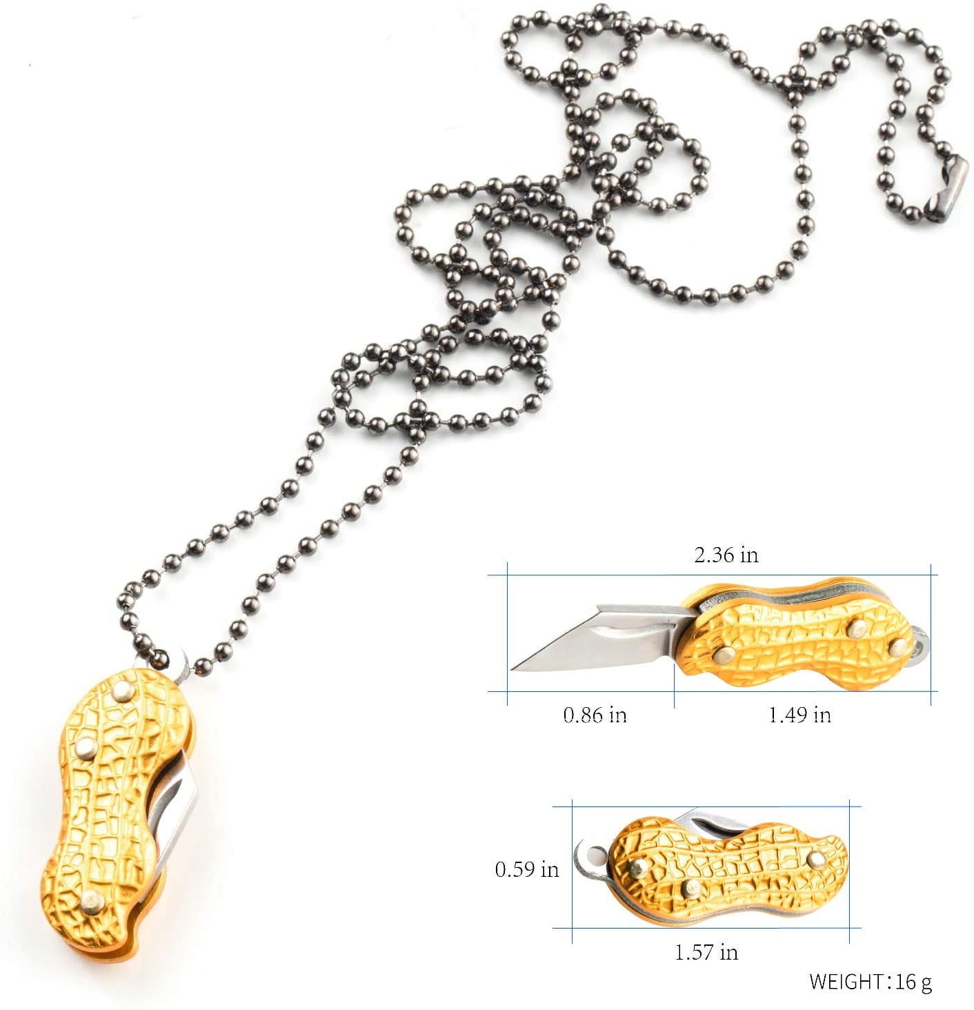 Portable Folding Knife Peanut-Shaped - Gallery 5