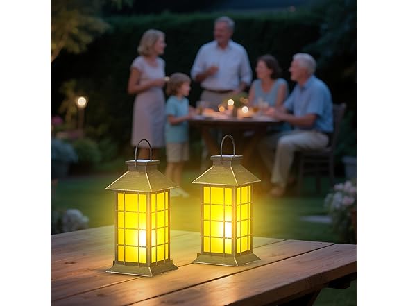 2 Pack 13" Copper Solar Lantern