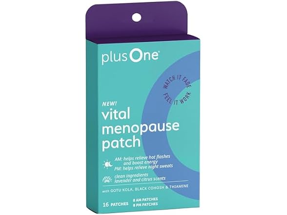plusOne Vital Menopause Patches AM and PM 16ct