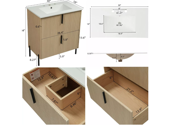 Christopher Knight Home Sephera Modern 30" Vanity