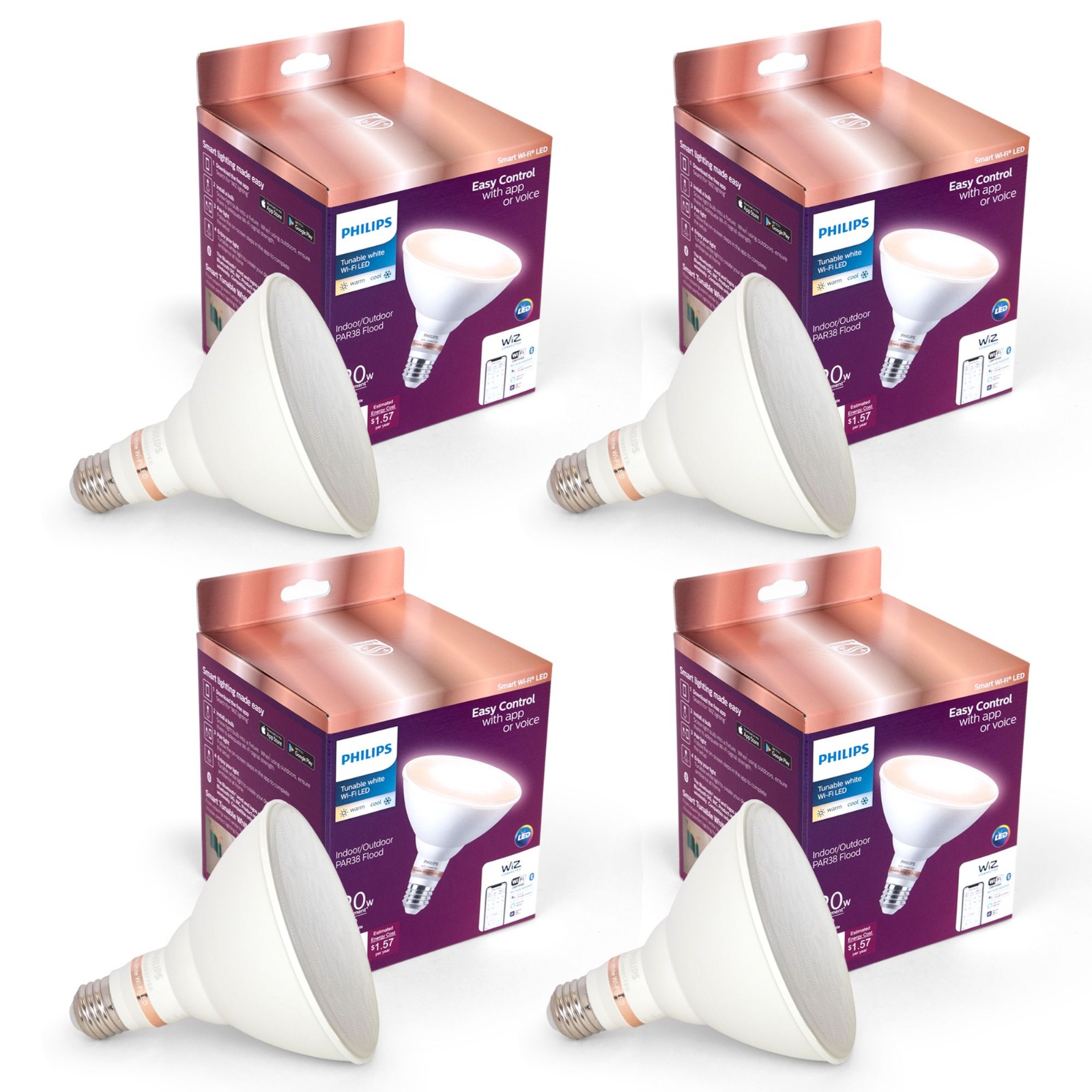 Philips 120-Watt LED Smart Bulb, 4 Pack - Gallery 7