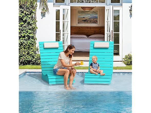 Homenjoy Aruba Blue In Pool Chair