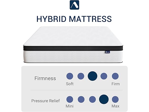 Avenco 14" Queen Mattress in a Box, Medium Firm