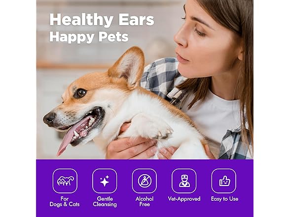 MIOSSZI Dog Ear Cleaner Finger Wipes for Dogs