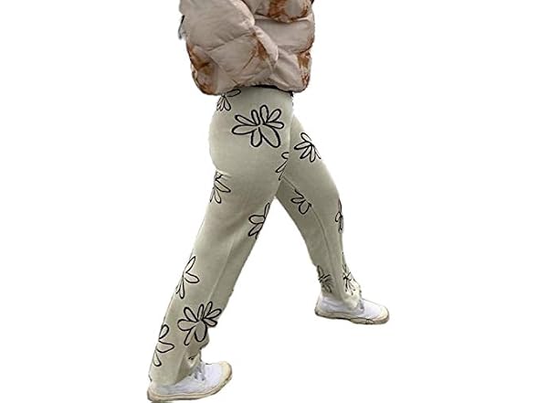 Nufiwi Women (M) Tie Pants Y2k Flare Leg Trousers
