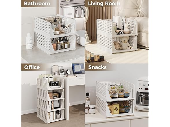 NeatNok Stackable Storage Bins