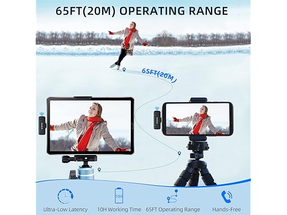 XIAOLO Wireless Lavalier Microphone- Android or IOS