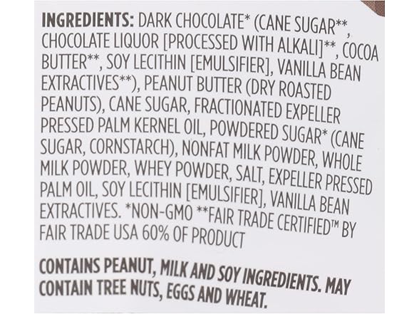 365 WFM Mini Dark Choc PB Cups 4.7oz