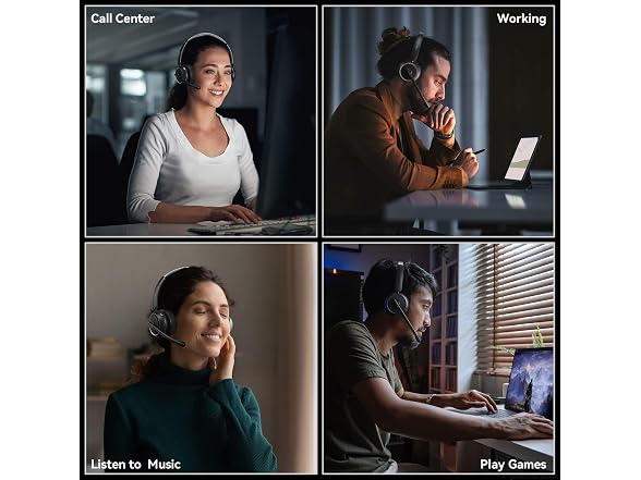 LEVN Wireless Headset with Mic for Work - Gallery 7