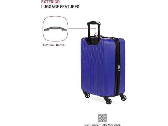SwissGear 8018 Expandable Luggage, Hard Shell Carry-On
