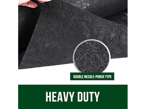 Garsum 3ft x 50 ft 5Oz Double Layer Weed Barrier