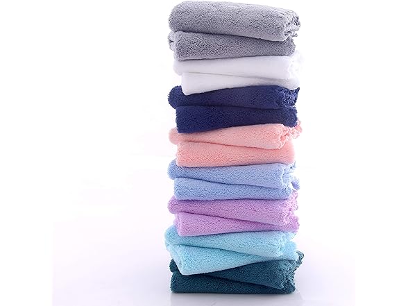 16 Pack Coral Fleece Baby Washcloths