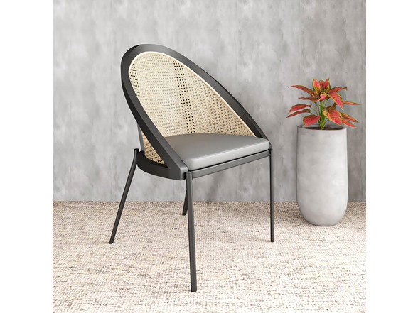 LeisureMod Urbane Wicker Dining Chair