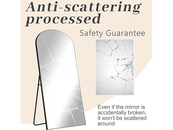 PexFix 71"x24" Arched Floor Mirror