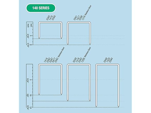 Tacwise 140 3/8-Inch Galvanized Staples