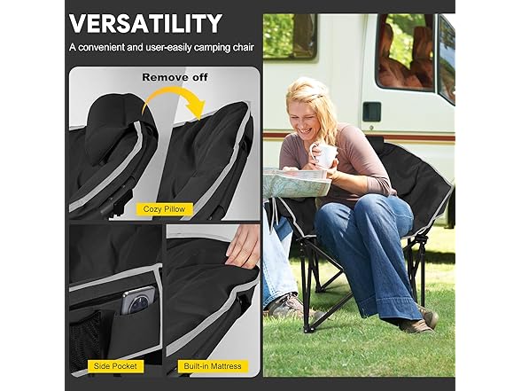 Slendor Oversized Heated Camping Chair