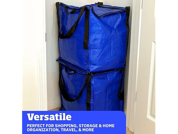 DURASACK Heavy Duty Storage Tote Bag with Zipper, 6 PK