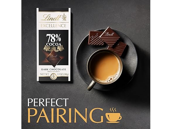 Lindt Excellence 78% Dark Choc Bar 12pk