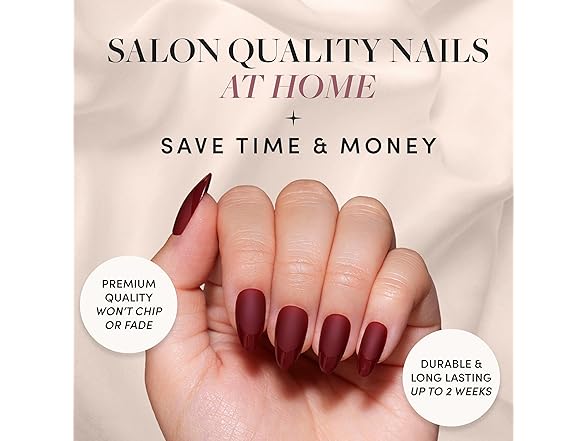 Glamnetic Press On Nails - Merlot