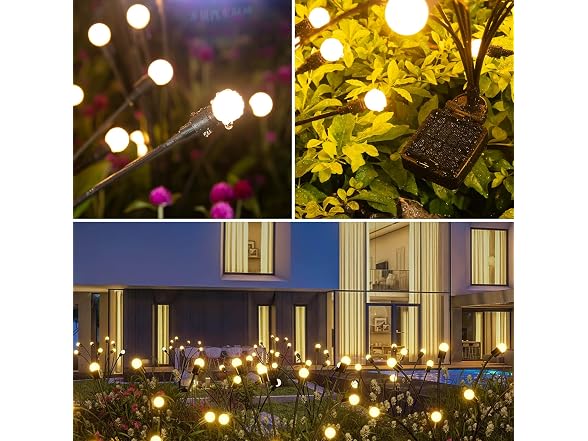 ASMAD Solar Firefly Lights, 6 Pack
