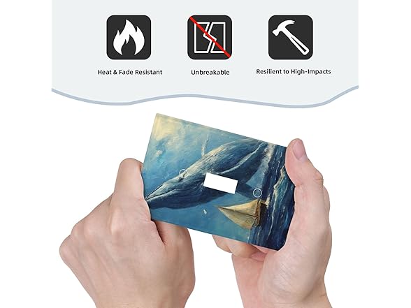 Light Switch Cover Whale Sea 1Gang